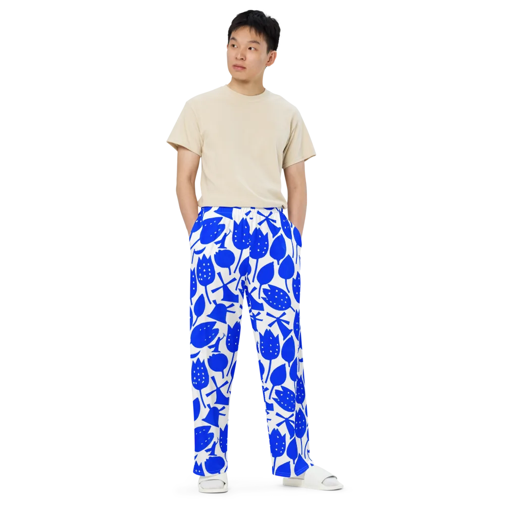 Bluebell Static on Wide-Leg Pants — Front