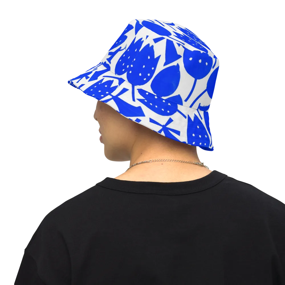 Bluebell Static on Reversible Bucket Hat — Back Inside