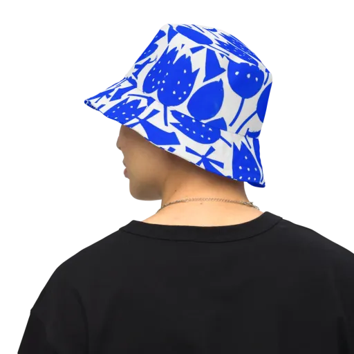 Bluebell Static on a Reversible Bucket Hat