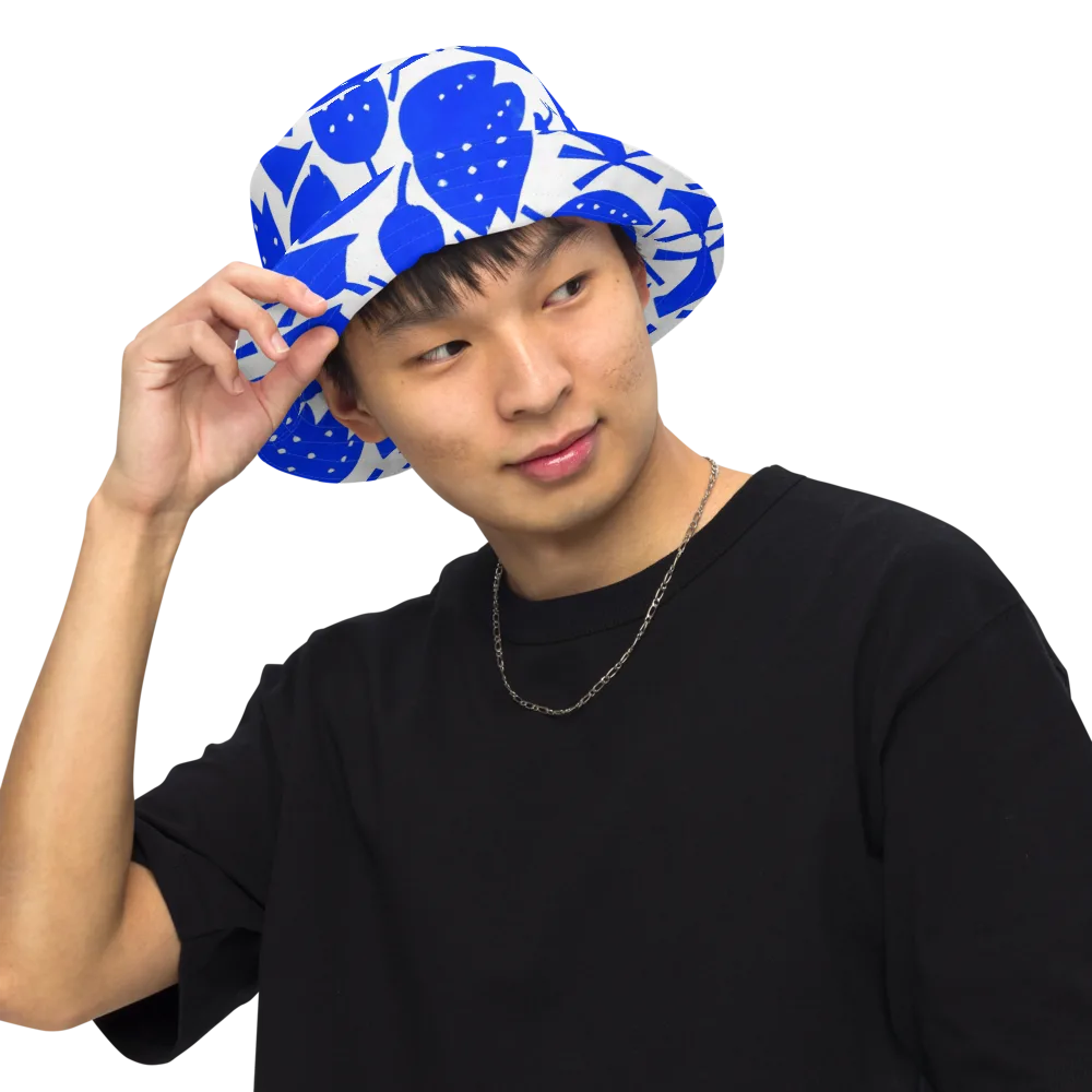 Bluebell Static on Reversible Bucket Hat — Front Inside