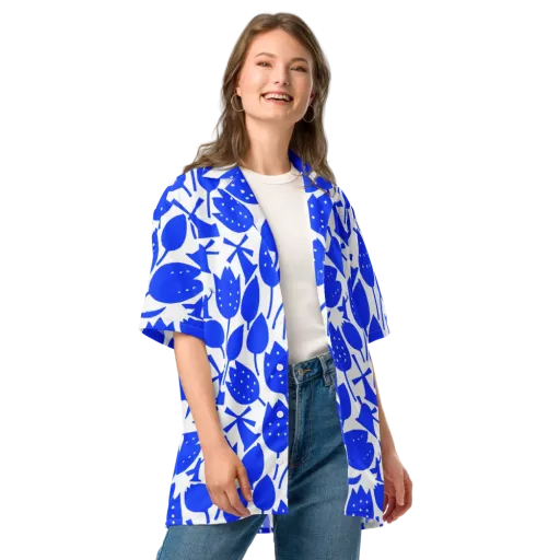 Bluebell Static on a Button Shirt
