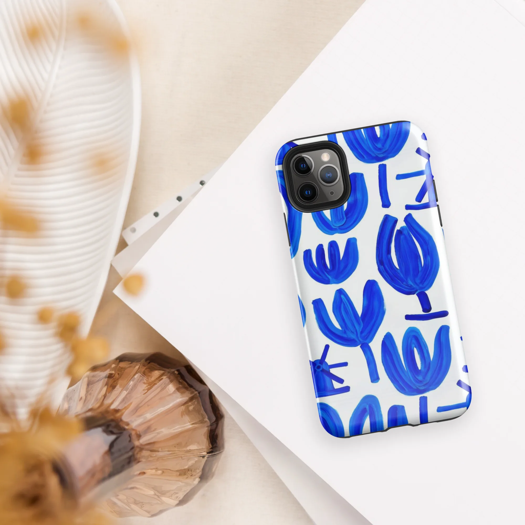 Cobalt Wind Garden on Tough Case for iPhone® — Front