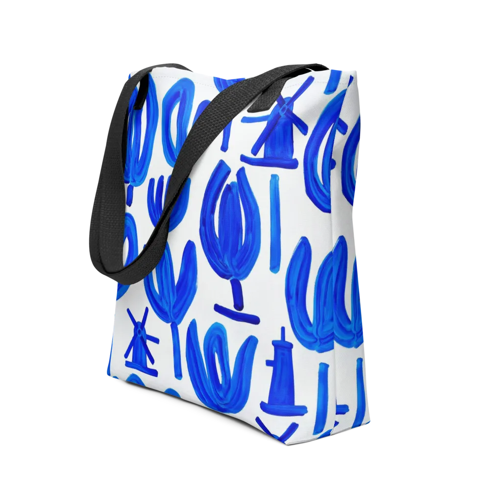 Cobalt Wind Garden on Tote Bag — Front
