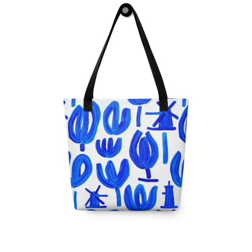 Cobalt Wind Garden on a Tote Bag