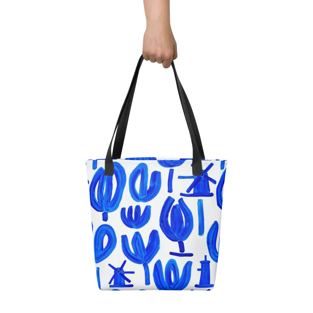 Cobalt Wind Garden on Tote Bag — Front