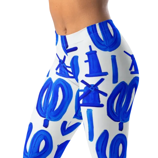 Cobalt Wind Garden on a Leggings
