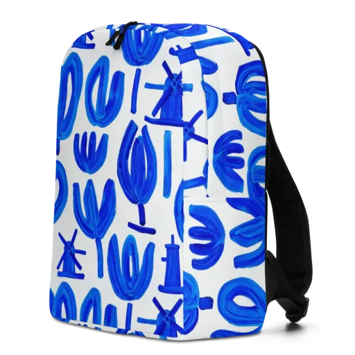 Cobalt Wind Garden on a Minimalist Backpack