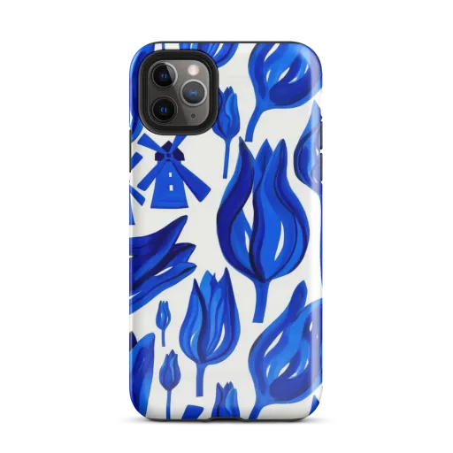 Cobalt Tulip Windmill on a Tough Case for iPhone®