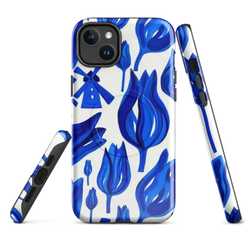 Cobalt Tulip Windmill on a MagSafe Tough Case for iPhone®