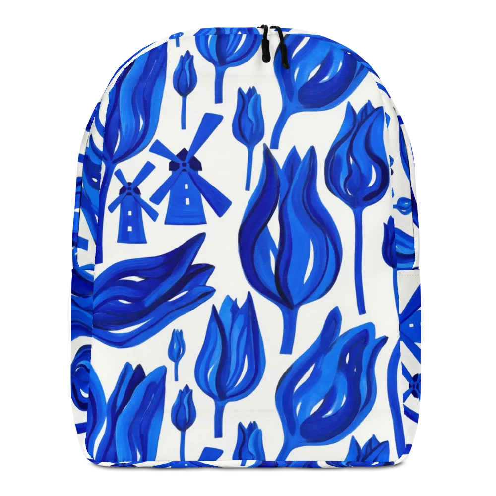Cobalt Tulip Windmill on Minimalist Backpack — Front