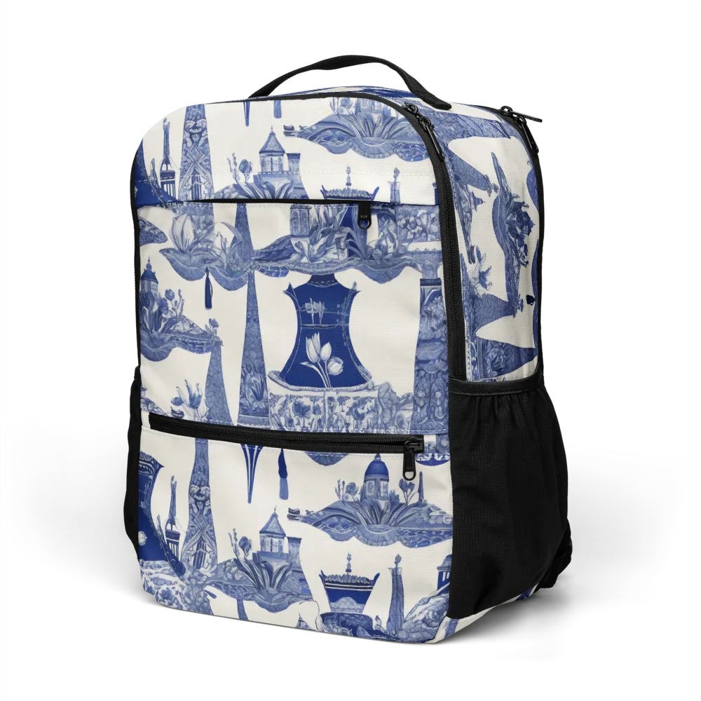 Cobalt Cabinet Garden on Utility Backpack — Left Front
