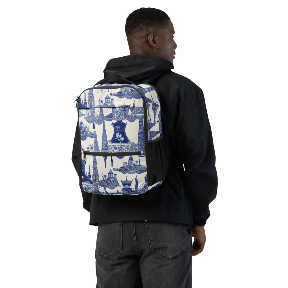 Cobalt Cabinet Garden on Utility Backpack — Back