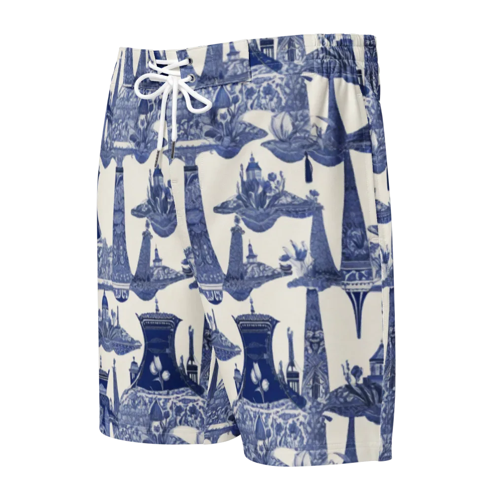 Cobalt Cabinet Garden on Men's Board Shorts — Front