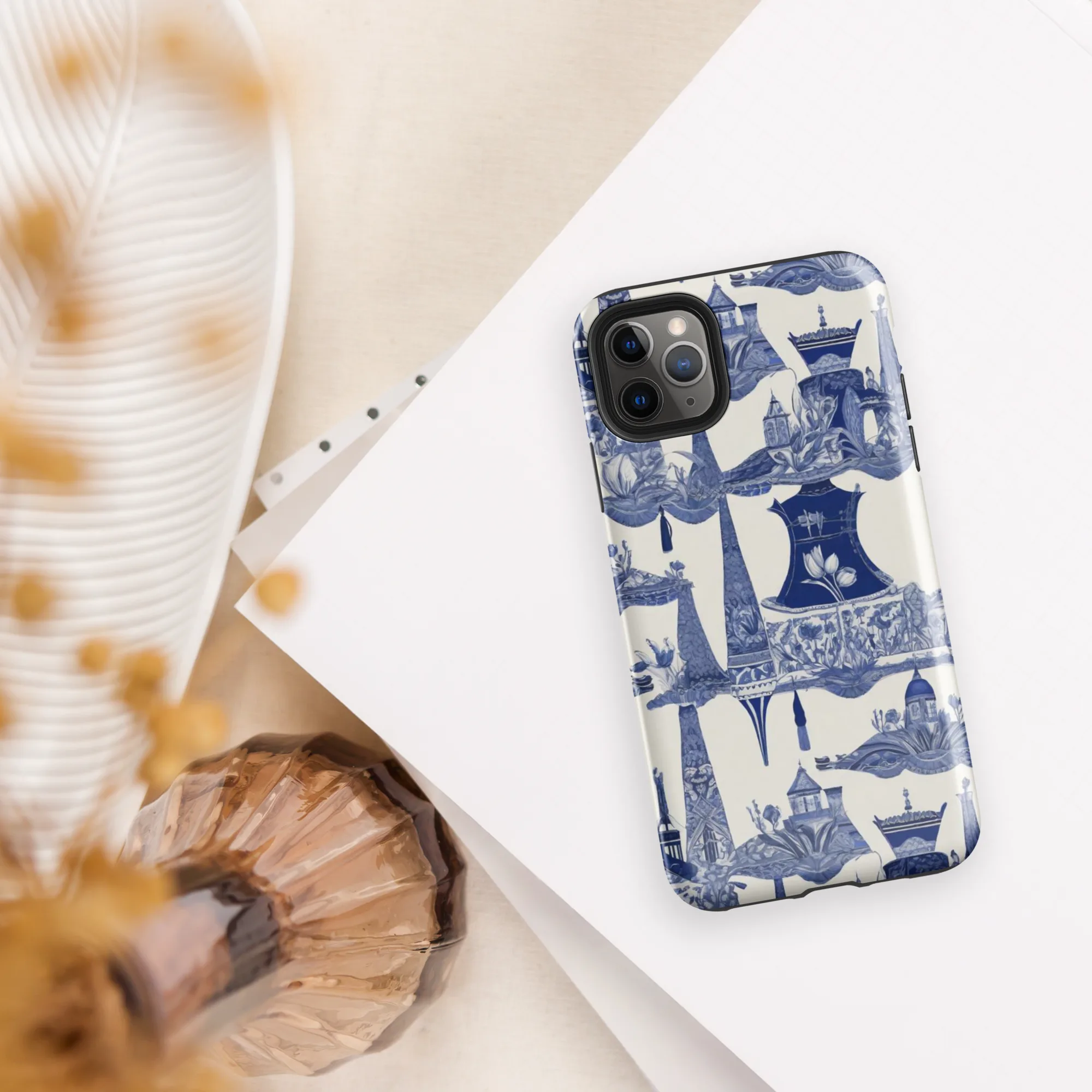 Cobalt Cabinet Garden on Tough Case for iPhone® — Front