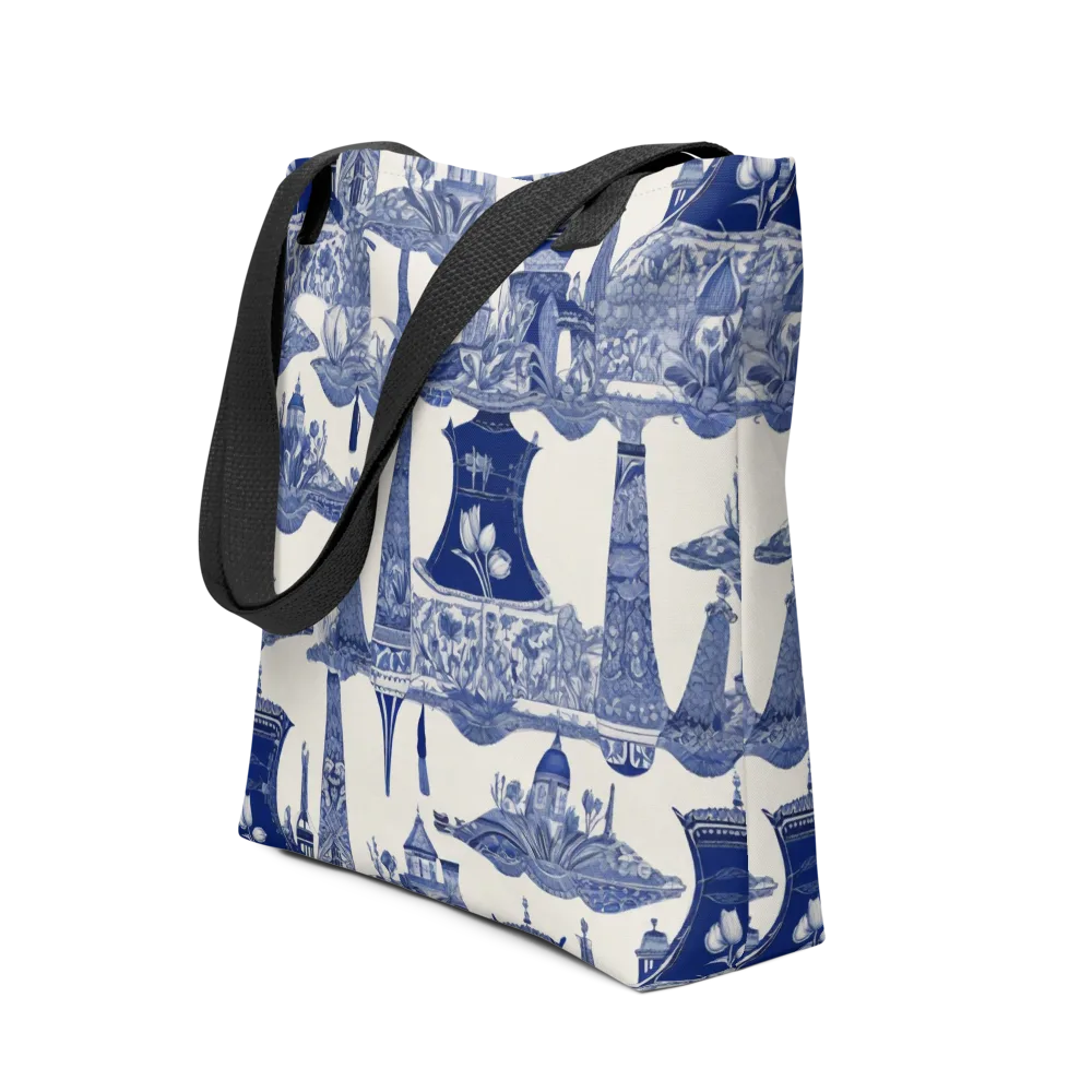 Cobalt Cabinet Garden on Tote Bag — Front