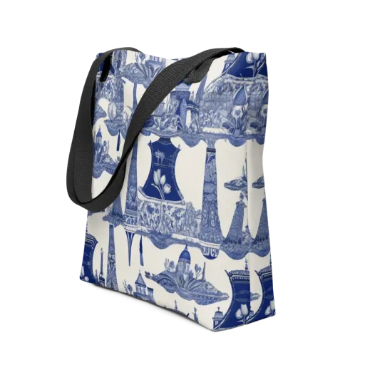 Cobalt Cabinet Garden on a Tote Bag