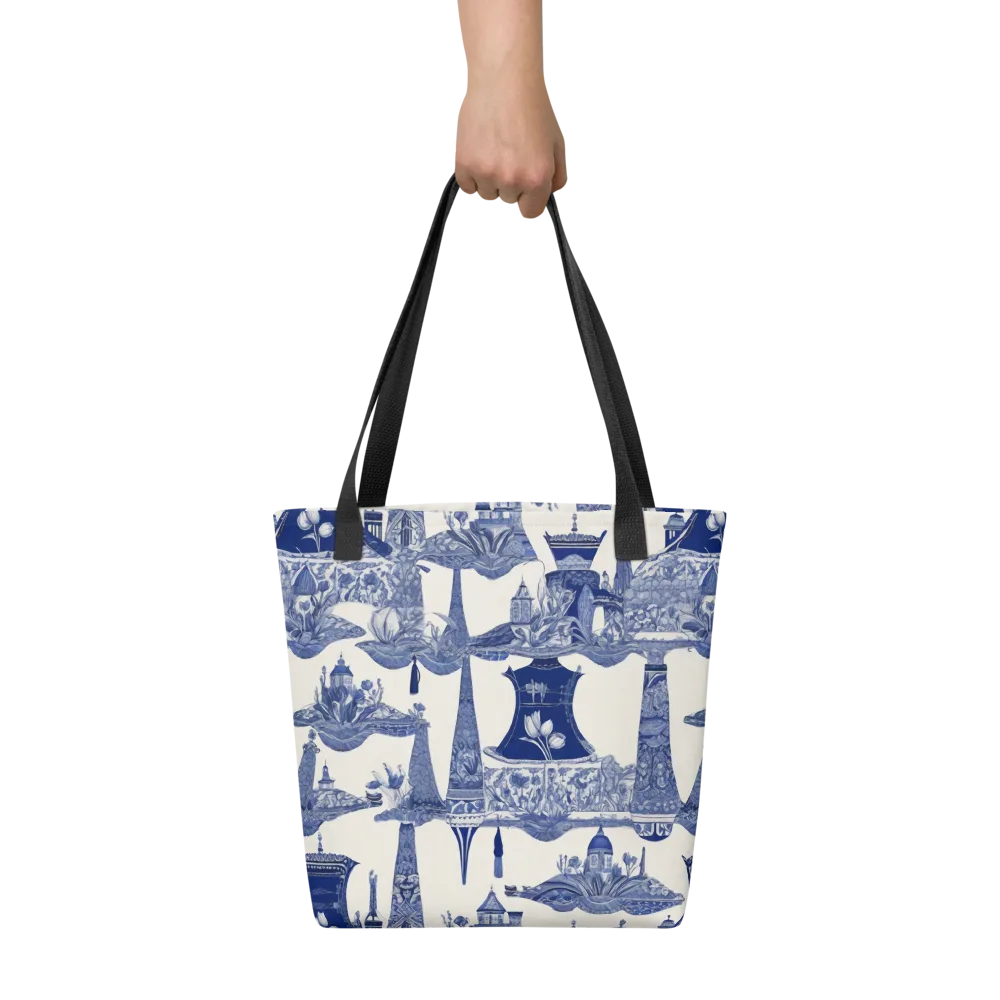 Cobalt Cabinet Garden on Tote Bag — Front