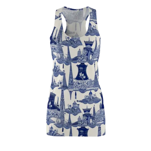 Cobalt Cabinet Garden on a Racerback Dress