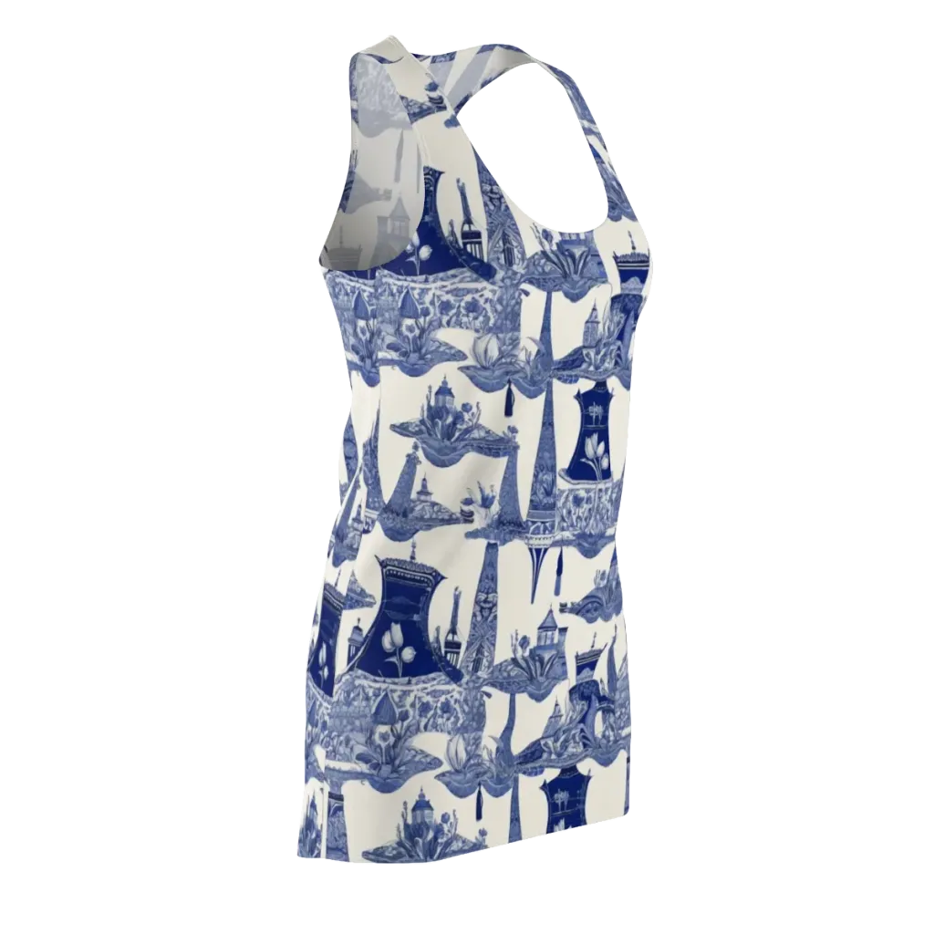 Cobalt Cabinet Garden on Racerback Dress — Front Side