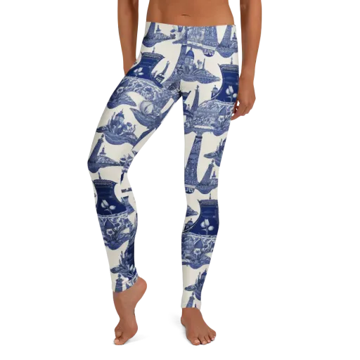 Cobalt Cabinet Garden on a Leggings
