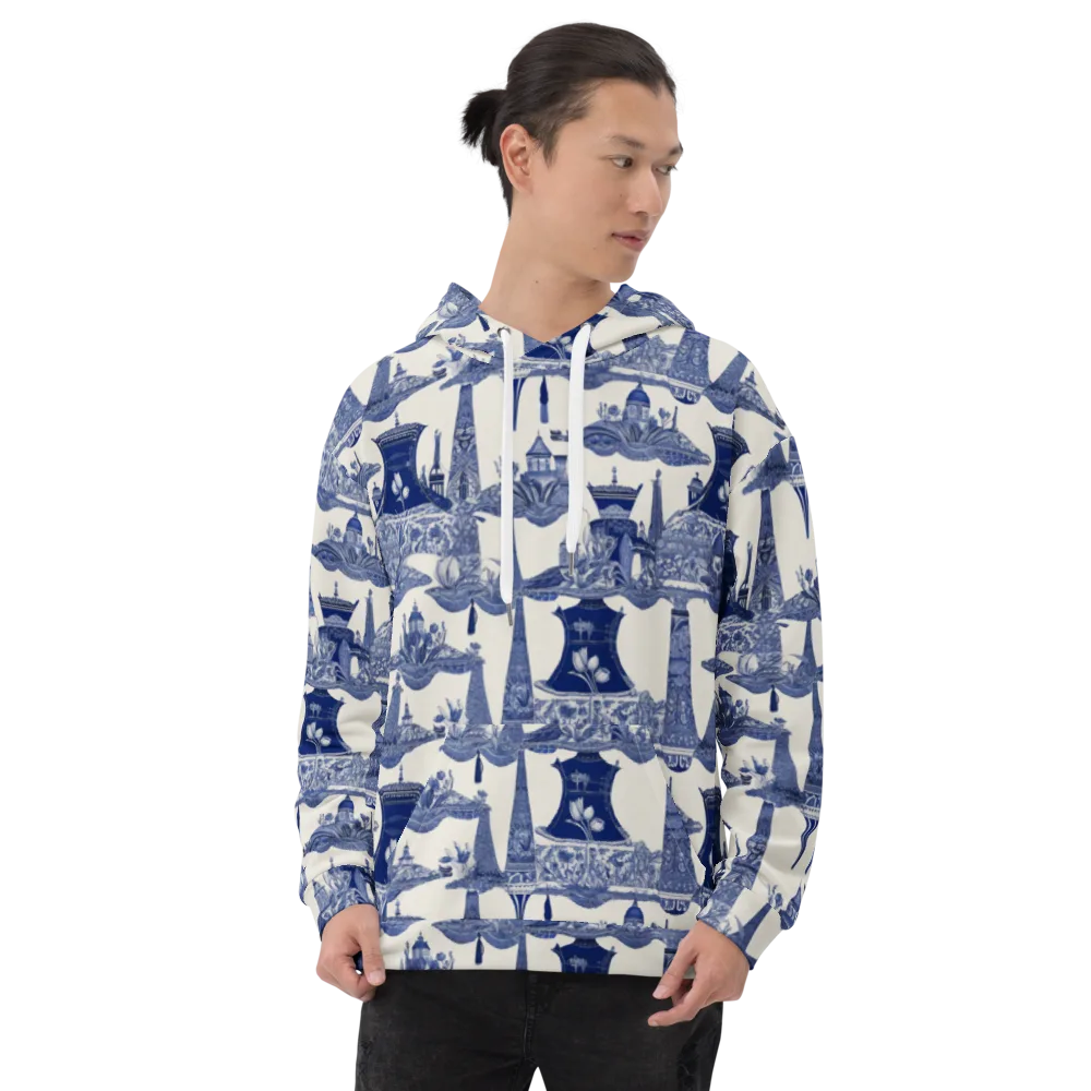 Cobalt Cabinet Garden on Hoodie — Front
