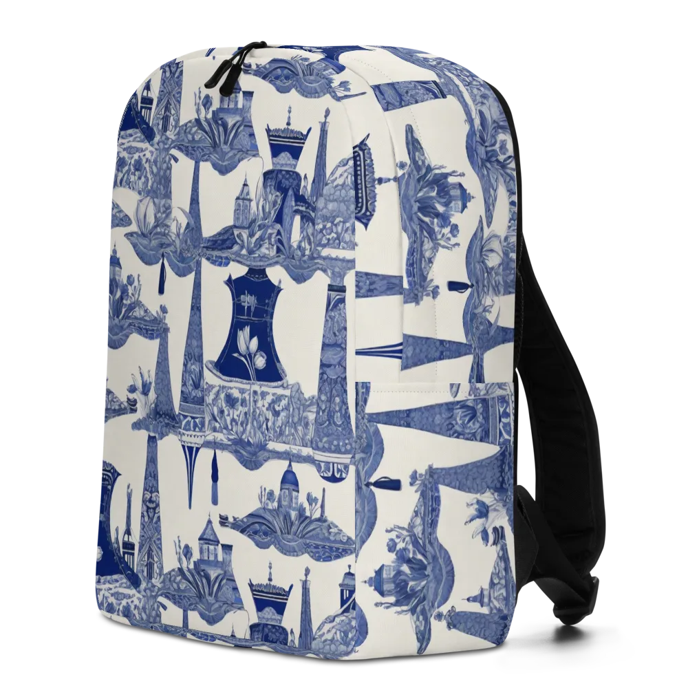 Cobalt Cabinet Garden on Minimalist Backpack — Left
