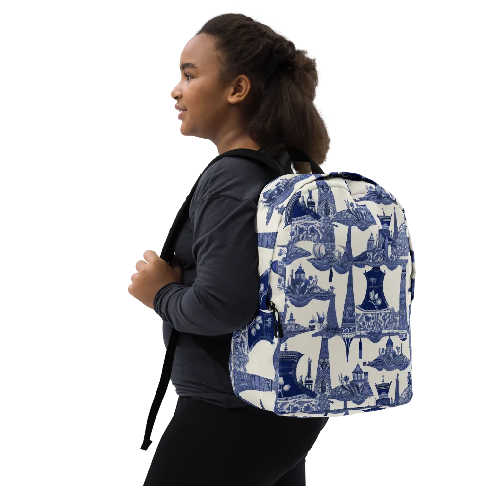 Cobalt Cabinet Garden on Minimalist Backpack — Right Front