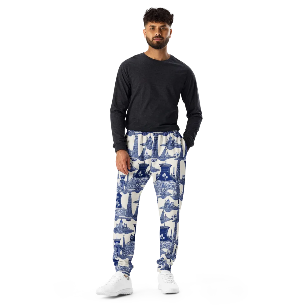Cobalt Cabinet Garden on Men's Joggers — Front