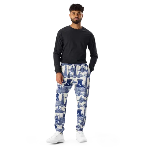 Cobalt Cabinet Garden on a Men's Joggers