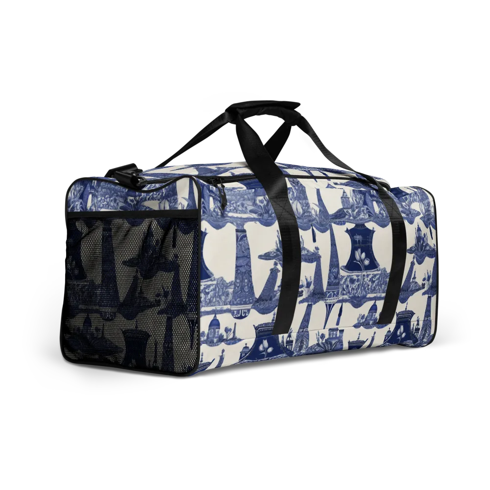 Cobalt Cabinet Garden on Duffle Bag — Right Front
