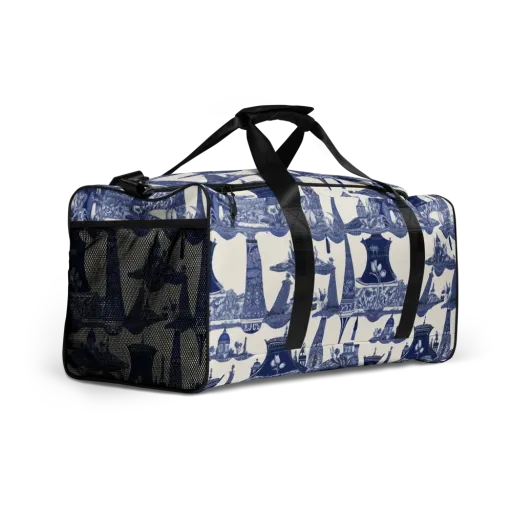 Cobalt Cabinet Garden on a Duffle Bag