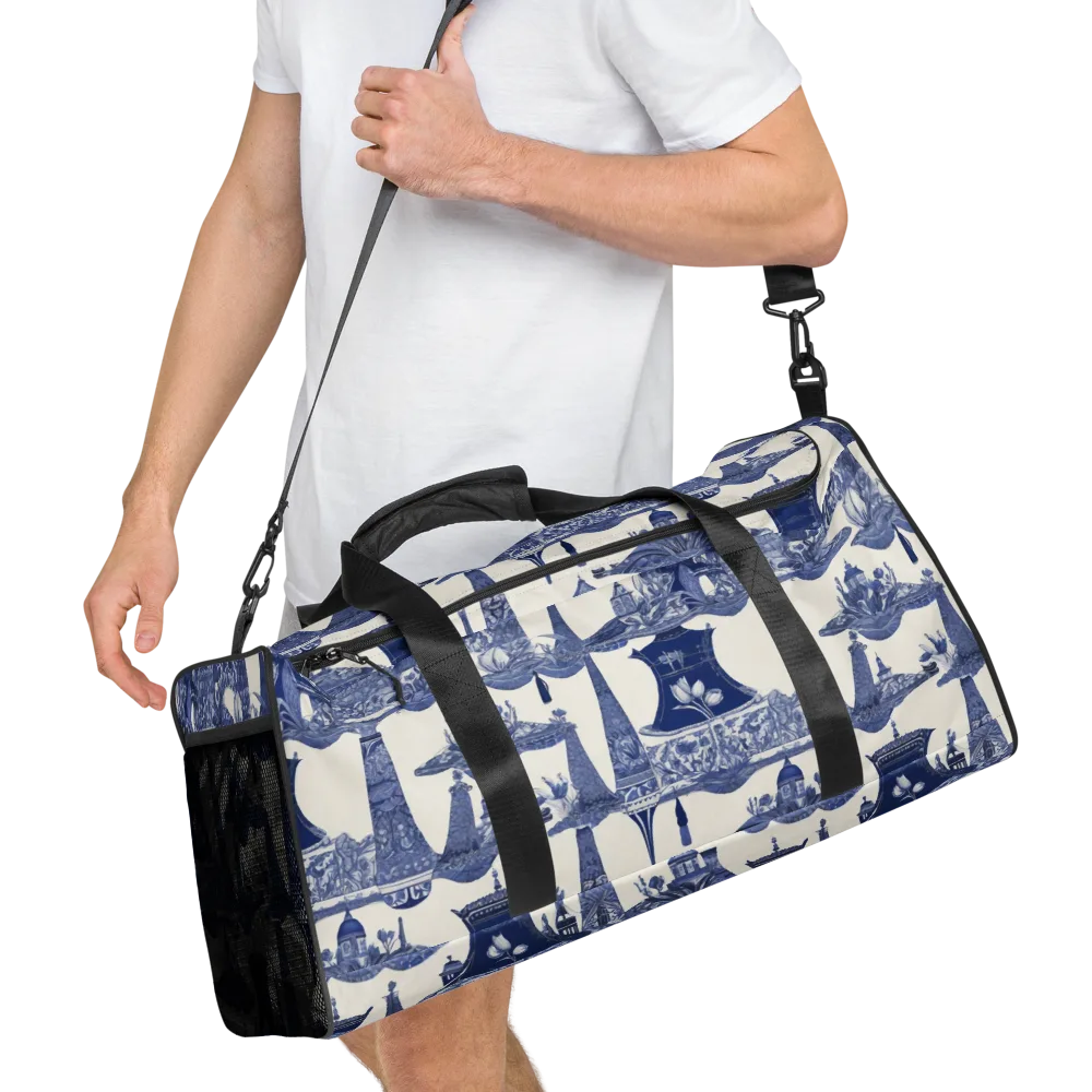 Cobalt Cabinet Garden on Duffle Bag — Right Front