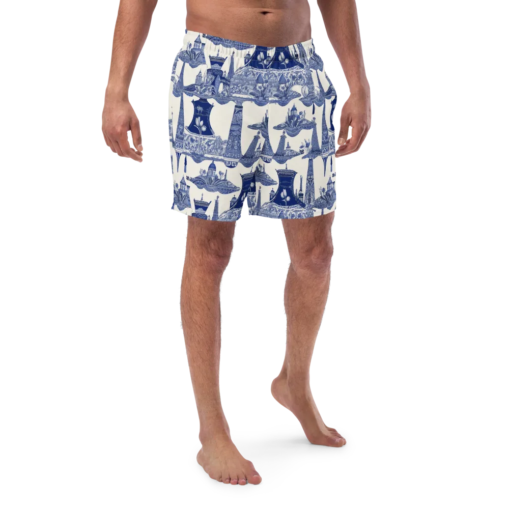 Cobalt Cabinet Garden on Swim Trunks — Front