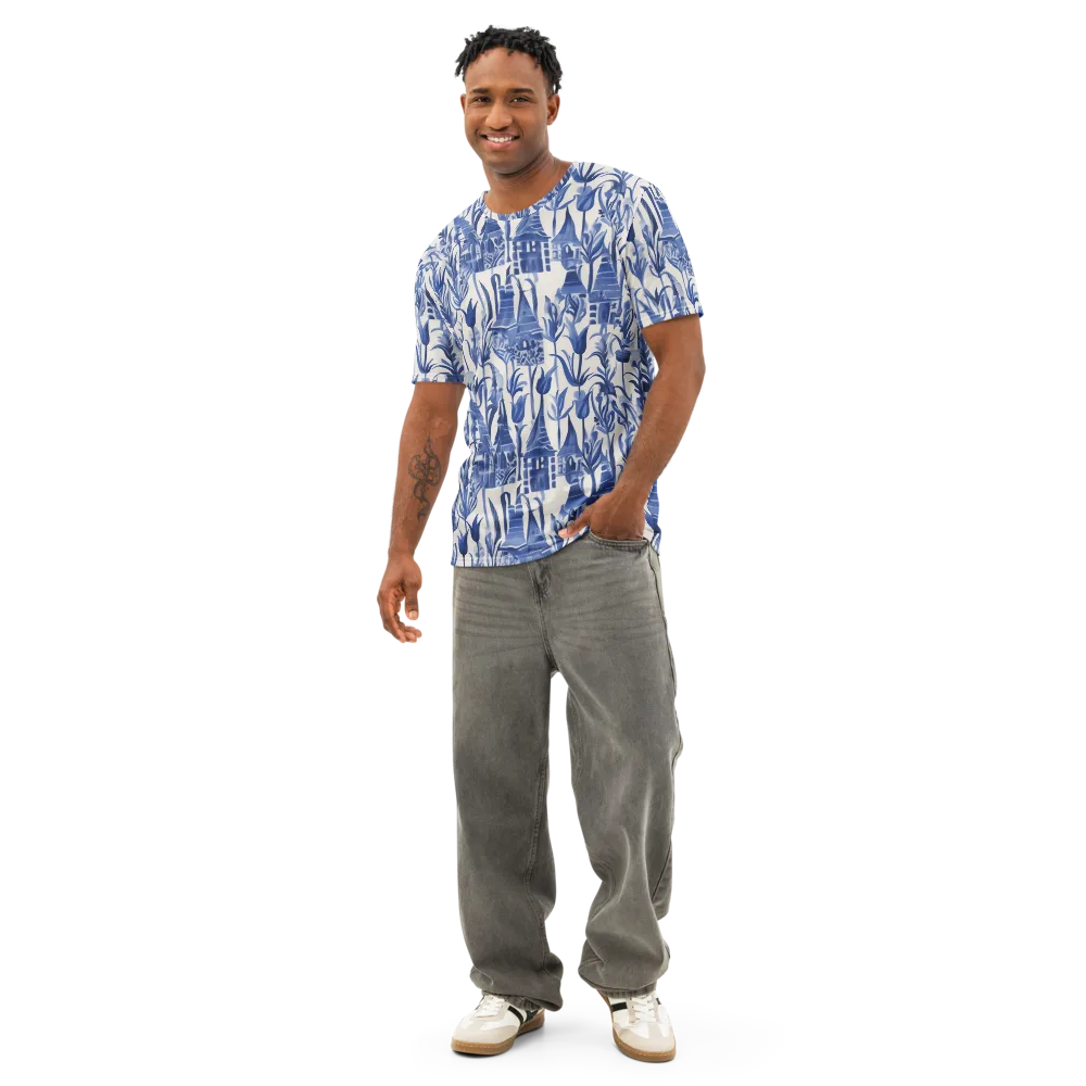 Bluebell Borough on Men's Cotton Crew Neck T-Shirt — Front