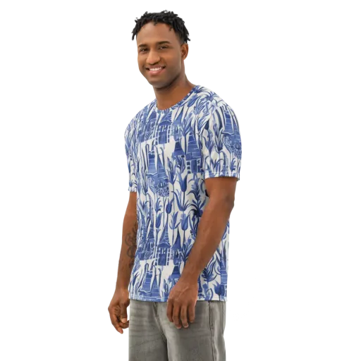 Bluebell Borough on a Men's Cotton Crew Neck T-Shirt