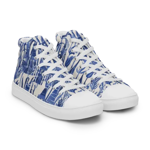 Bluebell Borough on a Men's High Top Canvas Shoes