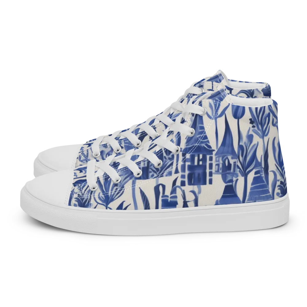 Bluebell Borough on Women's High Top Canvas Shoes — Left