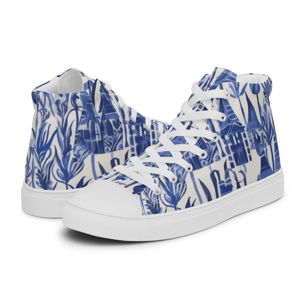 Bluebell Borough on Women's High Top Canvas Shoes — Left