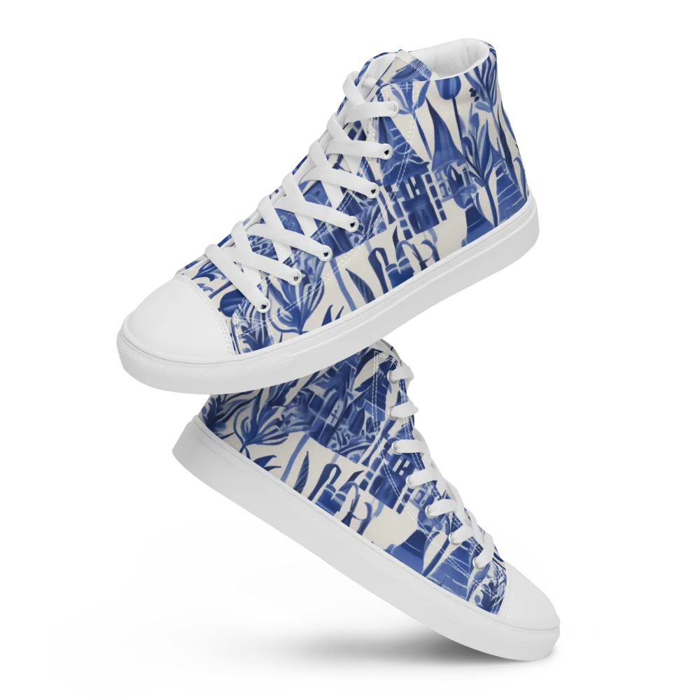 Bluebell Borough on Women's High Top Canvas Shoes — Front