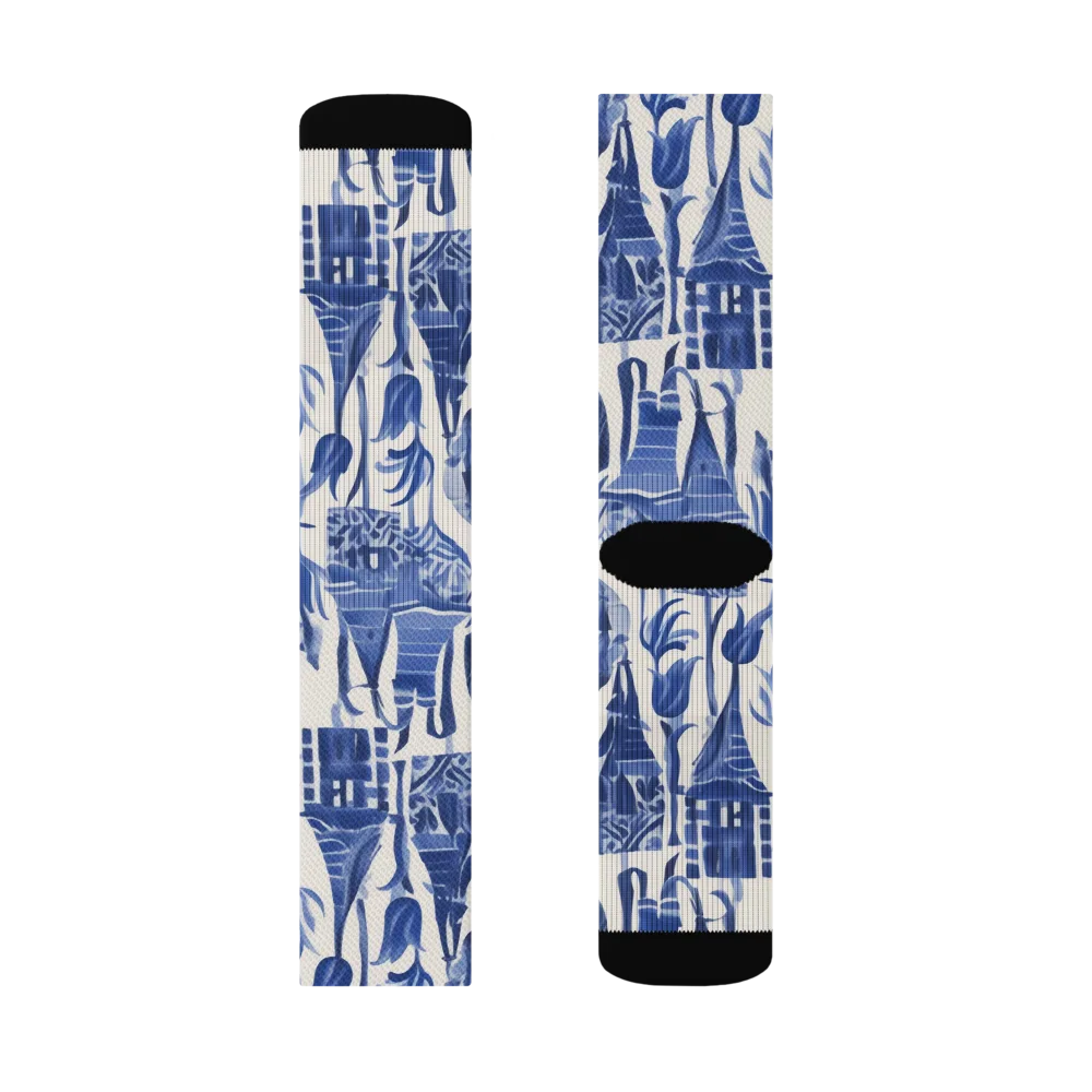 Bluebell Borough on Socks — Left Sock