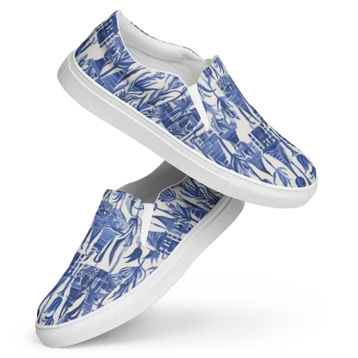 Bluebell Borough on a Women's Slip-On Canvas Shoes