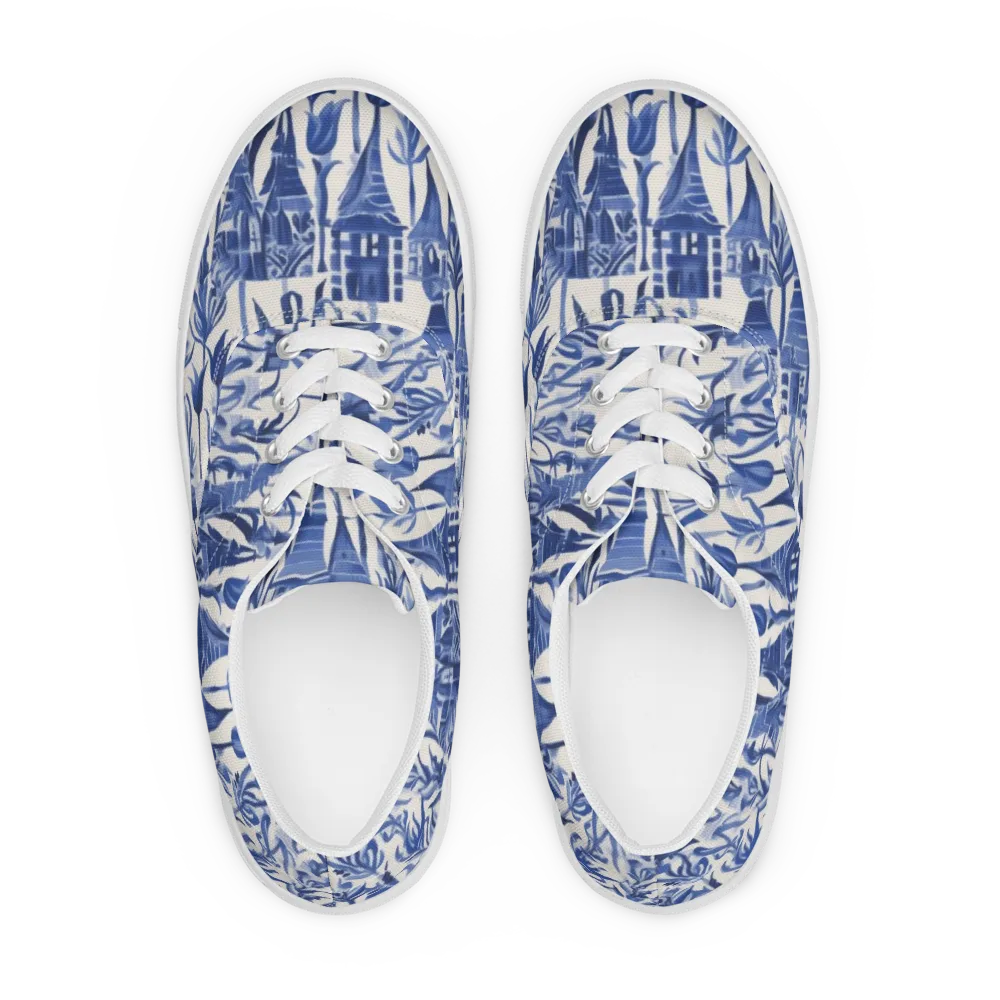 Bluebell Borough on Men's Lace-Up Canvas Shoes — Front