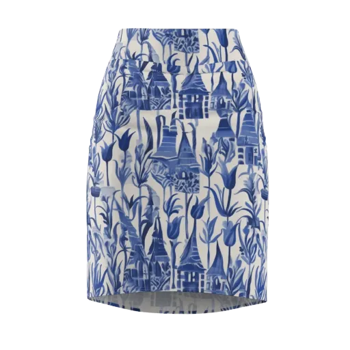 Bluebell Borough on a Pencil Skirt