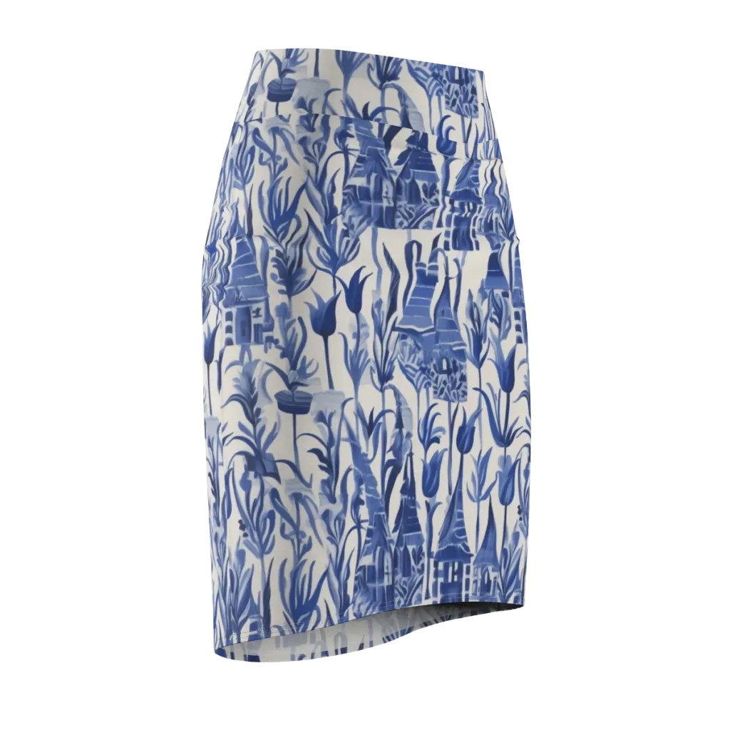 Bluebell Borough on Pencil Skirt — Front Side