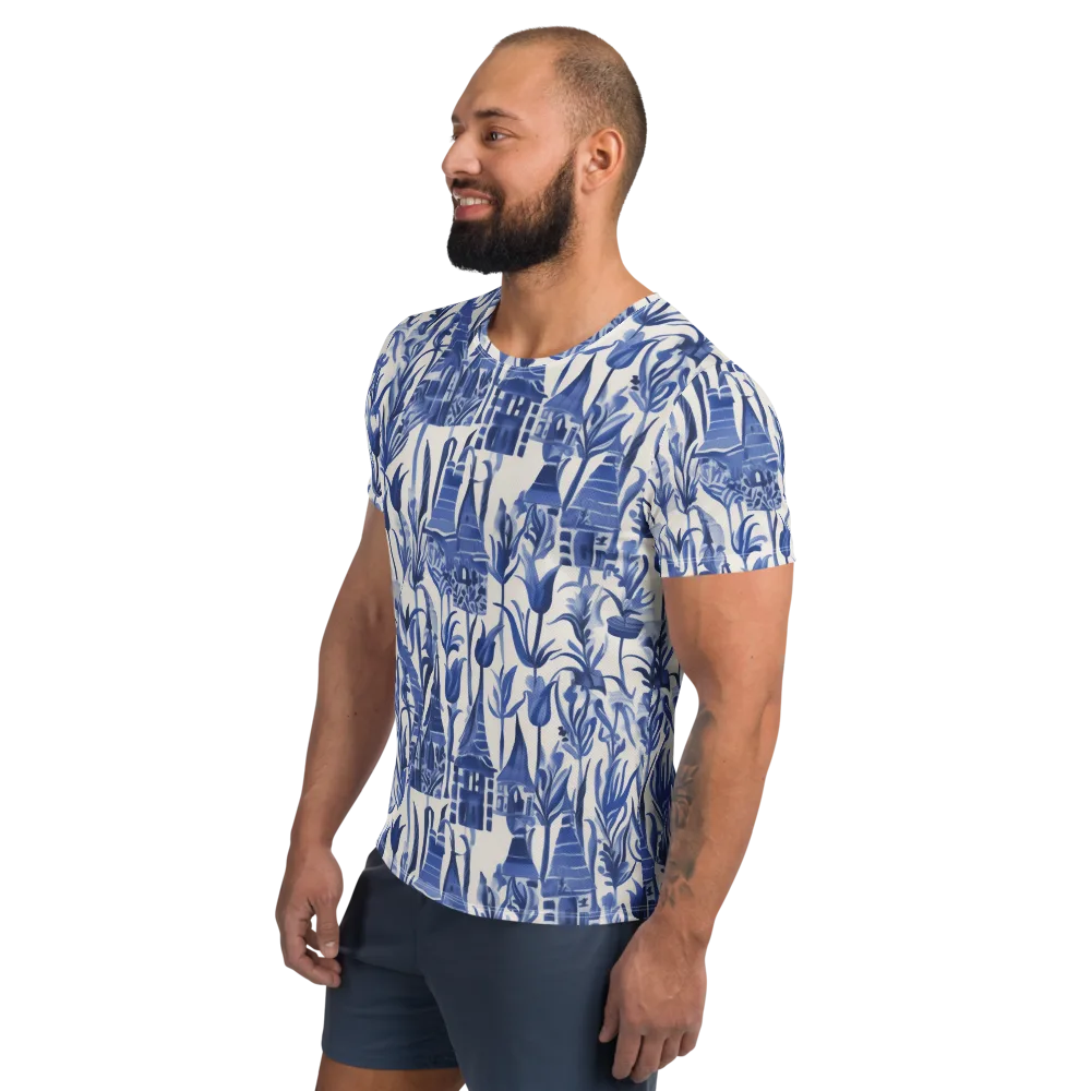 Bluebell Borough on Men's Athletic T-Shirt — Left