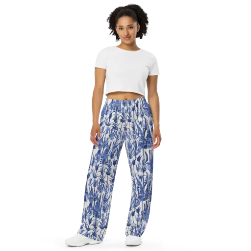 Bluebell Borough on a Wide-Leg Pants