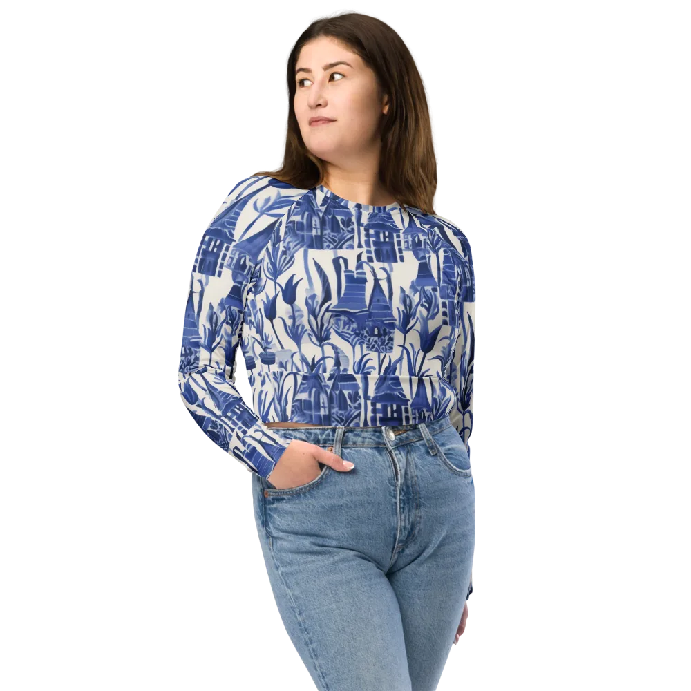 Bluebell Borough on Long Sleeve Crop Top — Front