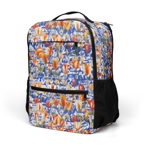 Cobalt Tulip Riot on a Utility Backpack