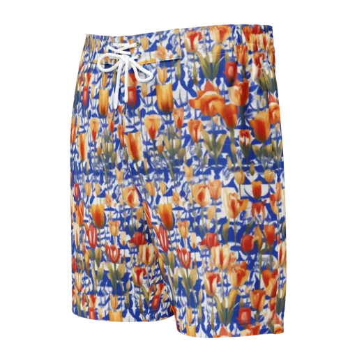 Cobalt Tulip Riot on a Men's Board Shorts