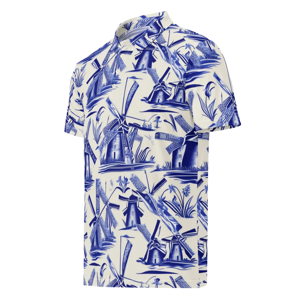Cerulean Millworks on Men's Slim Fit Polo Shirt — Left Front
